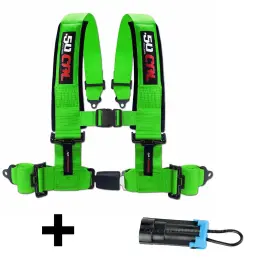 5999c 50 Caliber Racing 6037 2in Green Buckle Harness And Bypass Plug Polaris Rzr Xp900 Xp1000 Teryx Utv Canam