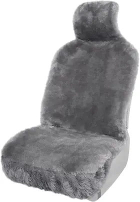 801009 Aegis Car Seat Cover Sheepskin Covers Genuine Australian Merino Luxury Wool Steel