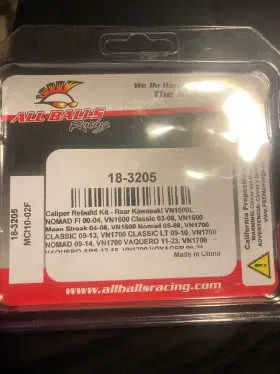 18-3205 All Balls Racing Inc Caliper Rebuild Kit Rear