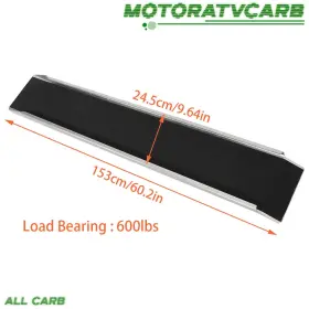 Mot2693142 All-carb 1 Pc 5ftl 9.8 Inch W 600 Lbs Portable Motorcycle Loading Ramp For Snow Blowers Pickup