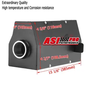 Asi Performance Atsc000002012 Aluminum Intake Air Box 2-6 Hp Fit 2014-23 Polaris Rzr Xp Xp4 1000 Turbo S S4