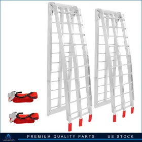 Aup175273r2267 Asucarparts 2pc Aluminum Foldable Loading Ramp Atv Quad Utv Wheeler Motorcycle 7.5 Ft