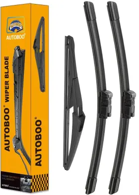 Ab207 Autoboo 26 Inch 23 Windshield Wipers With 12 Rear Wiper Blade Replacement For