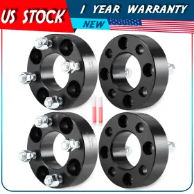 Adps84259701 Autodayplus 4pcs 1.5 Inch 4x4 1/2 Stud Wheel Spacers Black For Ezgo Club Car Golf Cart