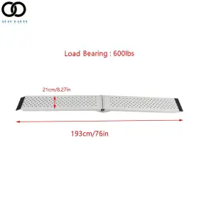 Apo203248 Autoooparts Motorcycle Loading Ramp For Lawnmower 1 Pc 78.7 Inch L 8.5 W 600 Lbs Foldable Atv Utv