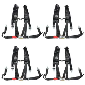 Bck77187k Backye New 4 Pack Seat Belt Harness Point 2 Inch Padded Black For Polaris Rzr Xp S 1000