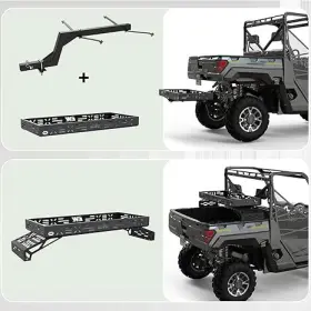 Ew-c1792-1 Besteryus C1792-2 Adjustable Universal Overbed Cargo Rack With 2 Inch Hitch Carrier For Pickup Utv Atv