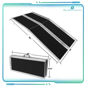 Be175277dr12a122 Beurbestparts 8ft Aluminum Wheelchair Ramp Portable Mobility Scooter Carrier Folding Us Stock