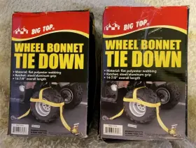 97230 Big Top 2 Over The Wheel Tire Tie Down Bonnet Truck Trailer Haul Strap Atv Utv 14-7/8