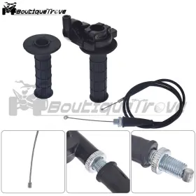 Bou2467856 Boutiquetrove 7/8 Inch Motorcycle Twist Throttle Handle Grip With Cable 50-250cc Atv Motocross