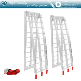 Bra844552oke Brakemotorparts 2pc Aluminum Foldable Loading Ramp Atv Quad Utv Wheeler Motorcycle 7.5 Ft