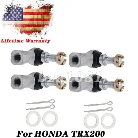 Bza1081 633042321446 4x Tie Rod End Kit For Honda Trx200 Trx-200 Trx 200 Fourtrax 1990-91 Us Ship