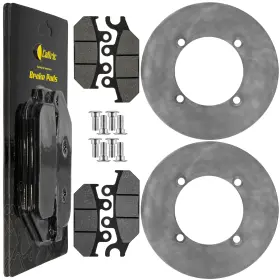Ds171aa2004 Caltric Front Rh / Lh Brake Disc Rotor With Bolt And Pads For Yamaha Viking Vi Yxc700 2015-25