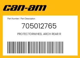 705012765 Can-am Genuine Protectorwheel Arch Rear R -