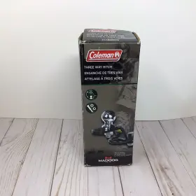 0627-0258 Coleman Atv Three Way Hitch Bolt In Open Box Ball Not Included Black Recreation Vehicle