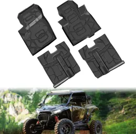Cax4020 Cpowace 4pcs Front&rear Floor Mats For Polaris Rzr Pro Xp 4/r 4/s 4 2020-25 All Wea 4058