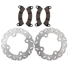 61412 Cycleatv 2016 Polaris Rzr Xp Turbo Eps Front Semi-metallic Brake Pads And Sport Rotors