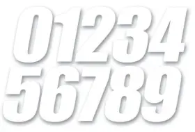 45-16-4 Dcor Individual Numbers 6 Inch - No.4 White