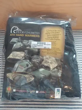 37-5154 Ducks Unlimited Atv Handwarmers Black Water Uv Resistant