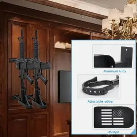 20192 Dxgtoza Gun Rack Wall Mount Shotgun Adjustable Rifle Storage Holder