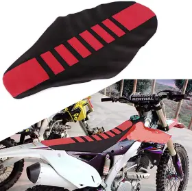 E-riding 724268361412 Universal Gripper Motorcycle Seat Cover Rubber Soft - Cr85 Cr125 Cr250 Red