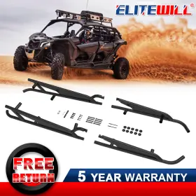Ew-c330v01 Elitewill Nerf Bars Rock Sliders For 2017-2023 Can-am Maverick X3 Max - 4 Door