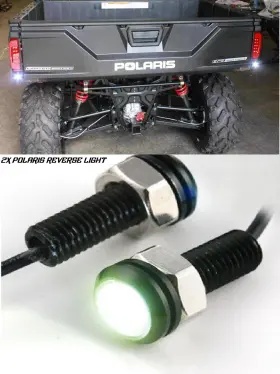 546546 Emissive Led 2x Polaris Ranger Back-up Reverse Lights Atv Rzr Utv Spot Blm Land
