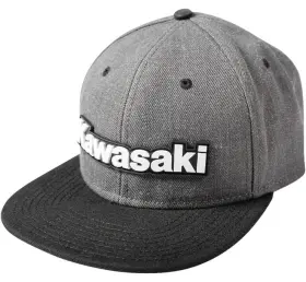 24-86100 Factory Effex Mens Kawasaki Bold Hat One Size Charcoal/black