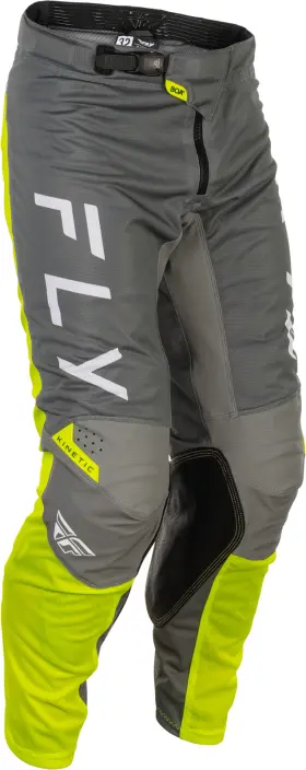 379-32430 Fly Racing Kinetic Mesh Center Pants Grey/white/hi Vis Sz 30