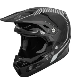 73-4444l Fly Racing New Formula Carbon Tracer Helmet Silver/black Size Large