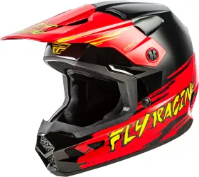 73-8726ys Fly Racing Youth Kinetic Surge Helmet Black/red/yellow Ys