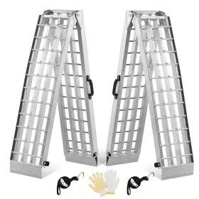 Gardhom 2lr001 Heavy Duty Loading Ramps 2pcs 5 3000lb Capacity Aluminum Folding 3000lbs