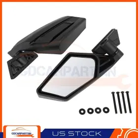 Gdcar167464sin2 Gdcarpartsin Pair Utv Rear View Racing Side Mirrors For Can Am Maverick X3 Max Turbo R 17-20
