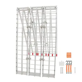 Gg3430080e Globegarage Folding Motorcycle Loading Ramp 10ftl X 38 Inch W 1.5 H 1500 Lbs Aluminum Arched