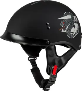 H96512506 Gmax Hh-65 Drk1 Half Helmets With Peak
