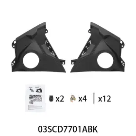 Gps251112-4 Goneparts Fits Can-am Maverick R 2024 Front Dash Panel 6.5 Inch Speaker Pods Unloaded Stereo