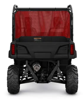 Ds-700-2-blk Grilleadz Honda Pioneer 1000-2 And 700-2 Red Rear Utv Dust Screen/uv Protection