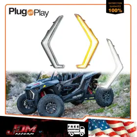 Rb-367c Gtinthebox For 2018-2022 Polaris Rzr Xp 4 1000 Turbo Switchback Led Drl Turn Signal Lights