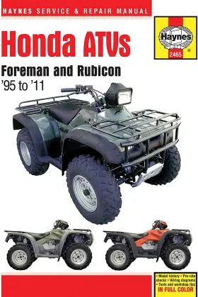 Ft95-11 Haynes M2465 Repair/service Manual Honda Foreman 400-450/rubicon 500