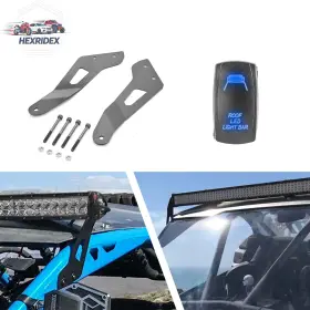Siz09 He Roof 50 Inch Led Light Bar Mount Bracket Switch Kit Fit Can-am Maverick X3 Max Turbo