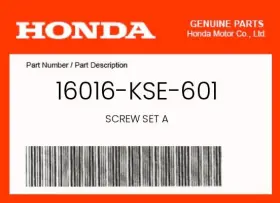 Honda 16016-kse-601 Genuine Screw Set A -