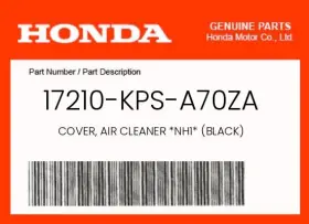 17210-kps-a70za Honda Genuine Cover Air Cleaner Nh1 Black -