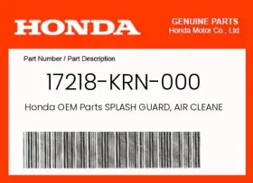 17218-krn-000 Honda Genuine Splash Guard Air Cleanerhousi -