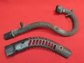 18320-vm3-003 Honda 1984 Atc 200 Es Big Red Exhaust Pipe And Heat Shield #