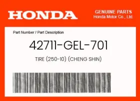 Honda 42711-gel-701 Genuine Tire 250-10 Cheng Shin -
