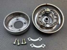 45010-vm3-680 Honda 1985 Atc200m Oem Front Brake Panel Backing Plate Shoes Drum