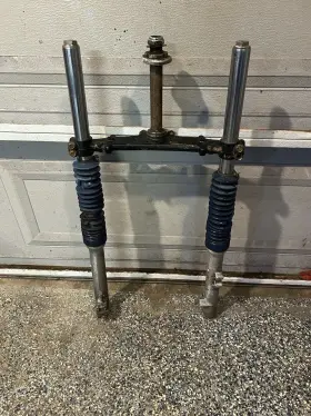 51400-ha6-681 Honda 85 - 87 Atc250sx Complete Front Forks Assembly Atc 250sx Oem Triple Shocks