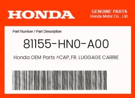 81155-hn0-a00 Honda Genuine Cap Fr. Luggage Carrier -