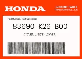 83690-k26-b00 Honda Genuine Cover L. Side Lower -