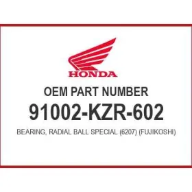 91002-kzr-602 Honda Bearing 6207 Oem New